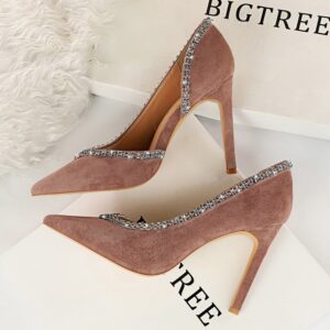 Suede High Heels