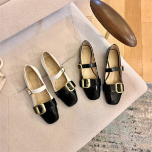 Double Buckle Mary Jane Shoes