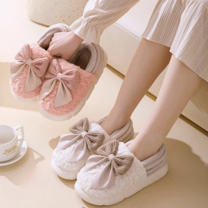 Bow Fluffy Slipper