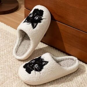 Black Kitty Slippers