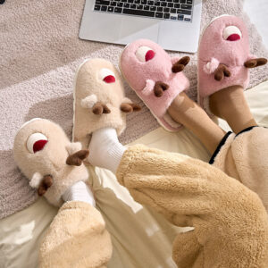 Reindeer Plush Slippers