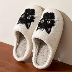 Black Kitty Slippers
