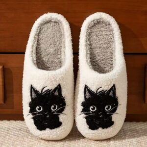 Black Kitty Slippers